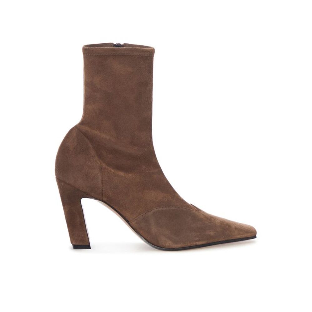Khaite Women Suede Ankle Boot With Heel